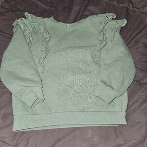 H&M ruffle sleeve girls sweater
